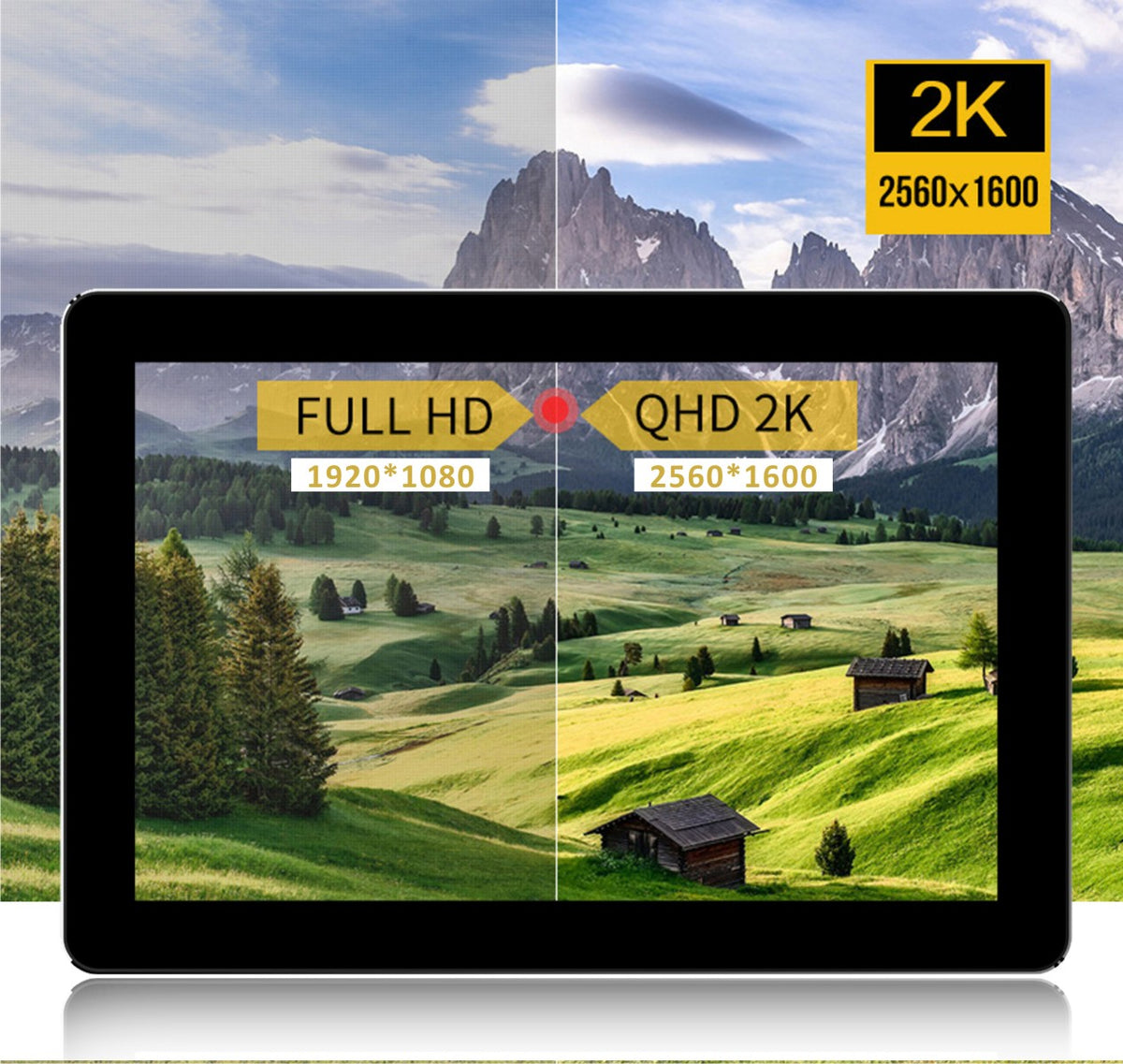 10.1 inch IPS QHD USB-C Capacitive 2K Touch Portable Monitor(T101A ...