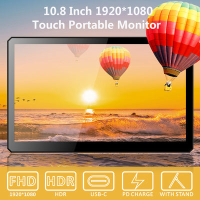 10.8 Inch IPS 1920*1080 FHD USB-C  Portable Touch Monitor (T108C)