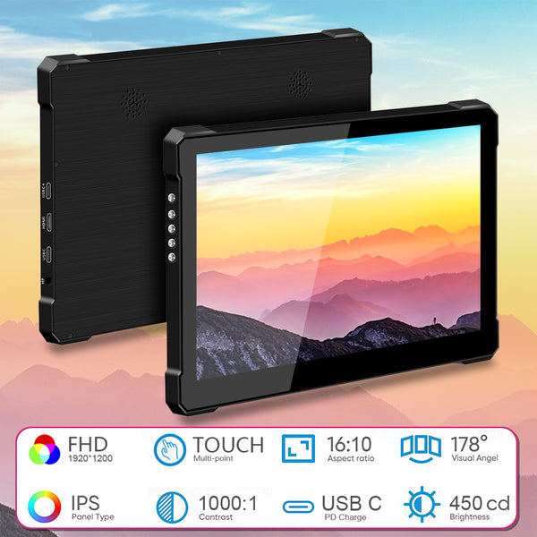 10.1 Inch IPS 1920*1200 FHD USB-C Portable Touch Monitor (T101C)