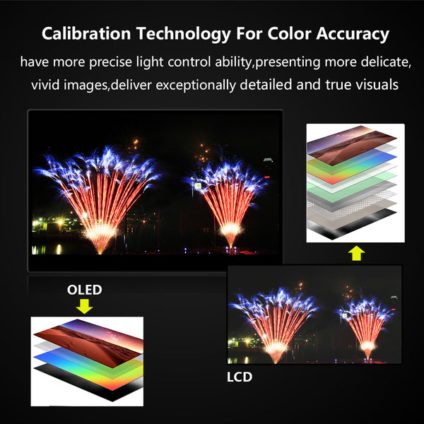 15.6 inch 100% DCI-P3 OLED  4K Touchscreen Portable Monitor with Stand (PI-X1)