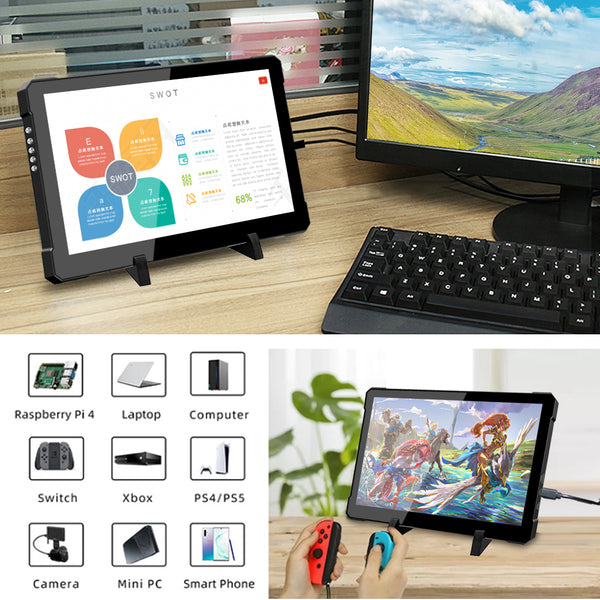 10.1 Inch IPS 1920*1200 FHD USB-C Portable Touch Monitor (T101C)