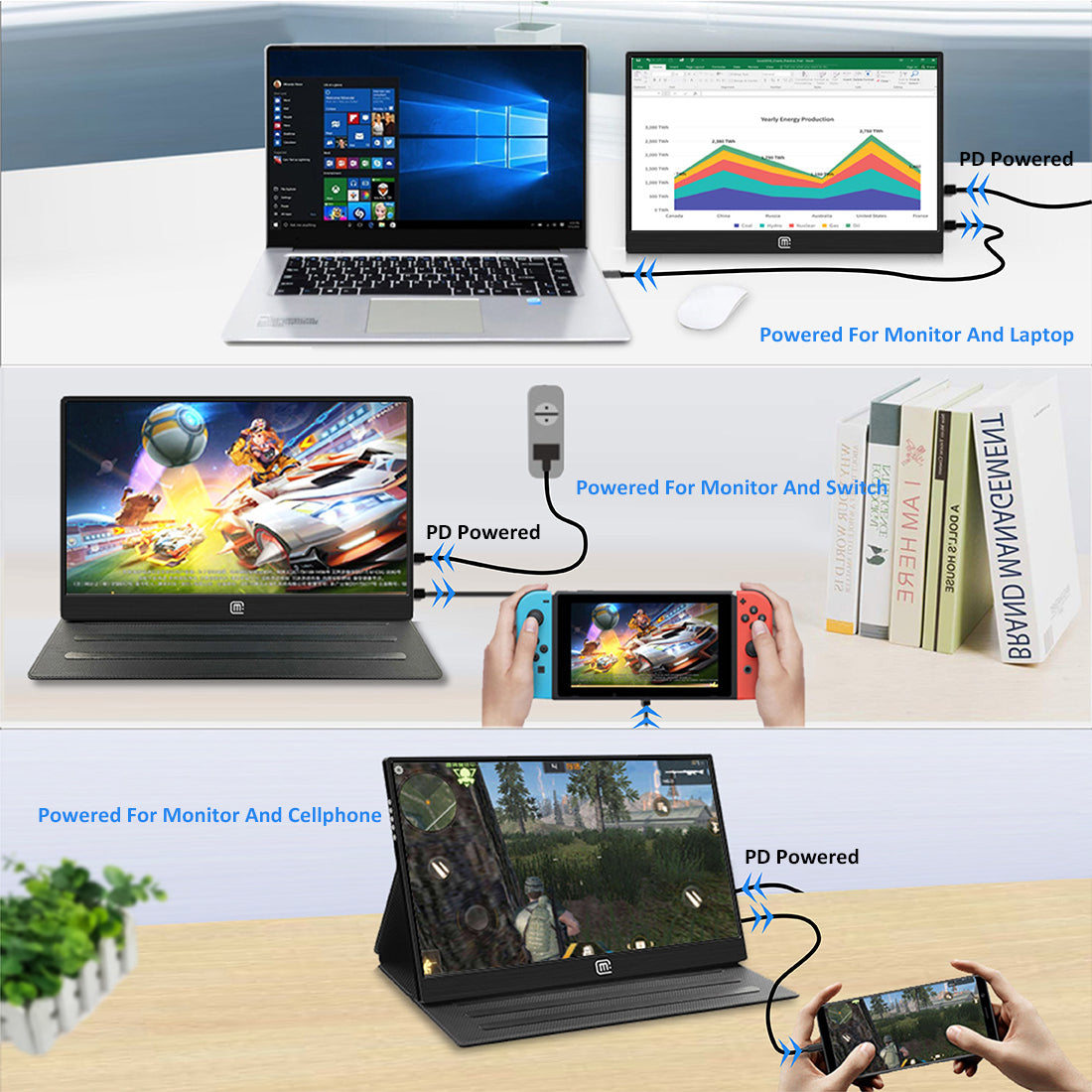 15.6 inch IPS FHD USB-C  Portable Touch Monitor(T156C+)