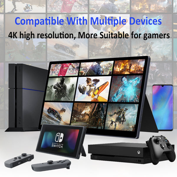 15.6 Inch 4K  Portable Touch Monitor With Foldable Stand (T156F)