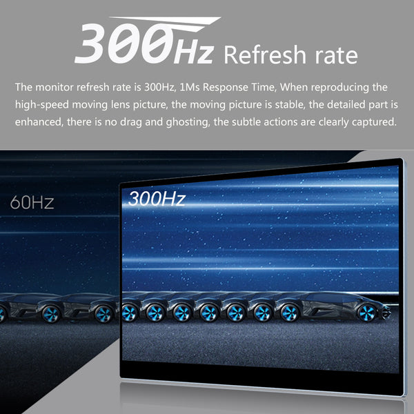 15.6 Inch IPS 1080P 300Hz Touch Portable Monitor With USB C HDMI Mini DP Input (MG300 Pro)