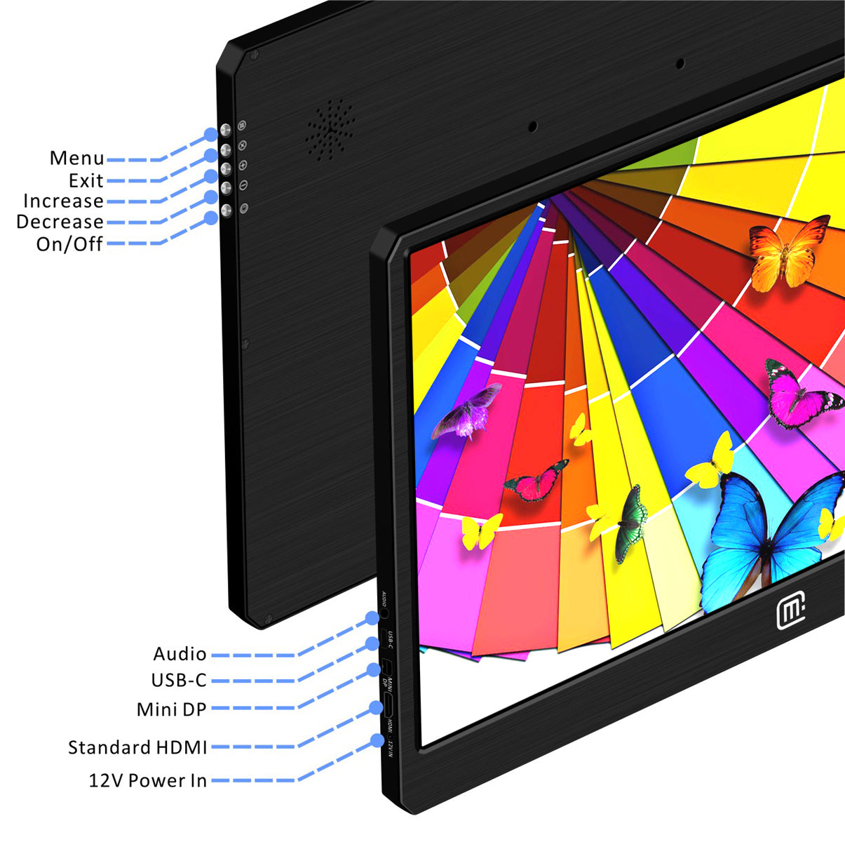 15.6 inch 4K Ultra HD 3840x2160 IPS Dispaly Portable Monitor With USB-C /HDMI/DisplayPort Input(156B)