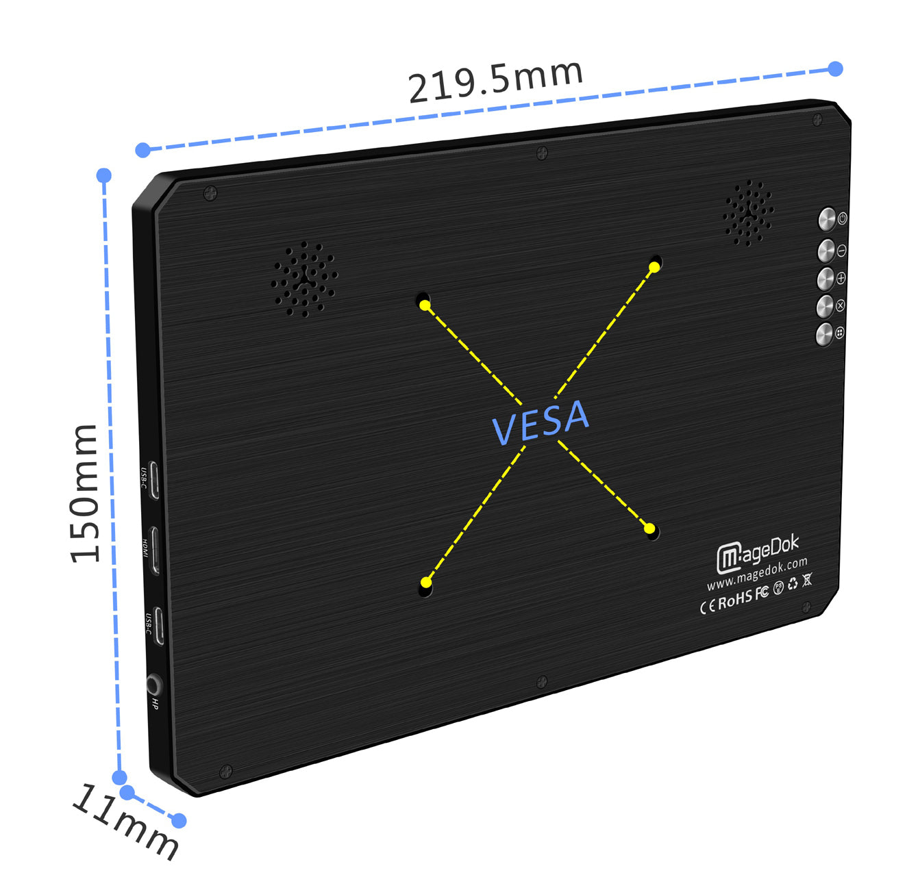 8.9 inch 1920 x 1200 IPS USB C/HDMI With USB C PD Fast Charge Portable Monitor (089A)