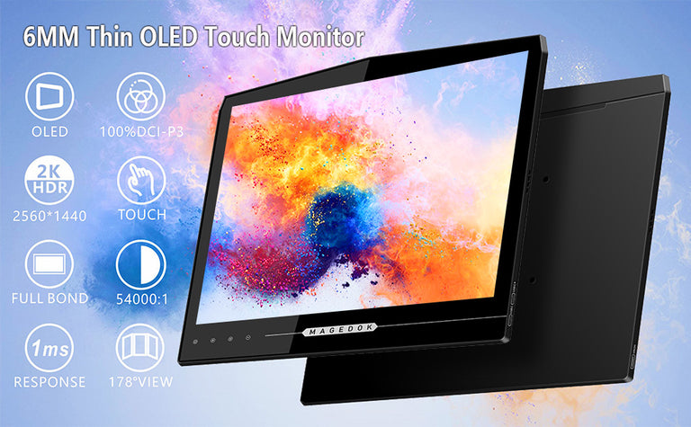 13.3 inch 2K OLED Touchscreen Ultra-thin Portable Monitor (PI-X6)