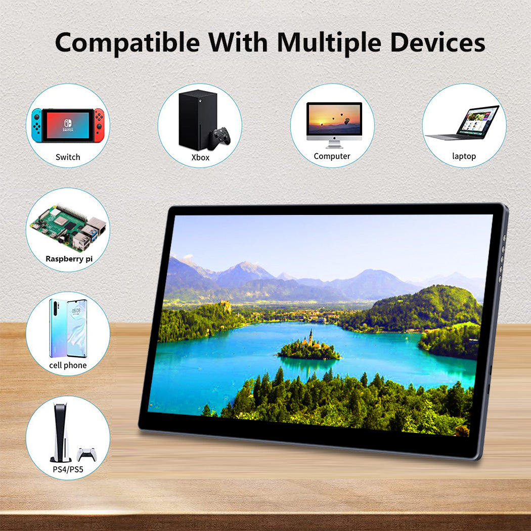 13.3 Inch IPS 1920*1080 FHD HDMI/USB C Portable Touch Monitor (T133E)