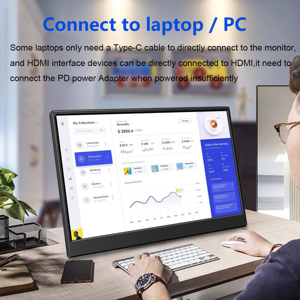 15.6 Inch IPS 2K 144Hz Game Portable Monitor With USB C HDMI Mini DP Input (MG156-QN01)