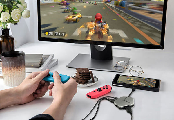 USB C to HDMI Adapter for Nintendo Switch With USB 3.0x3+ USB-C Converter Cable Charging Port Hub, Compatible with Galaxy S9/S8/+/Note 8, MacBook Pro/Huawei Mate 10 /Chromebook