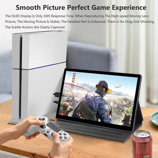13.3 inch 2K 100%DCI-P3 OLED Touchscreen Portable Monitor With OTG Ports (PI-X5)
