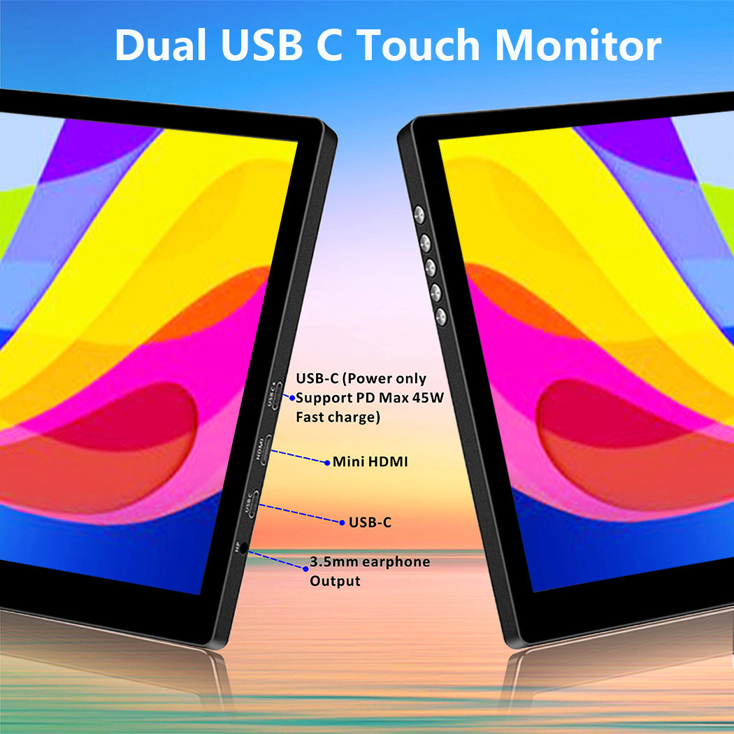 11.6 Inch IPS 1366*768 USB-C Portable Touch Monitor (T116E)