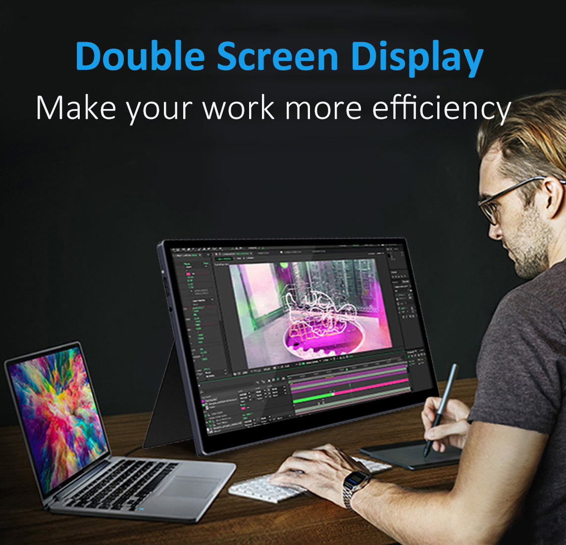 15.6 Inch 4K  Portable Touch Monitor With Foldable Stand (T156F)