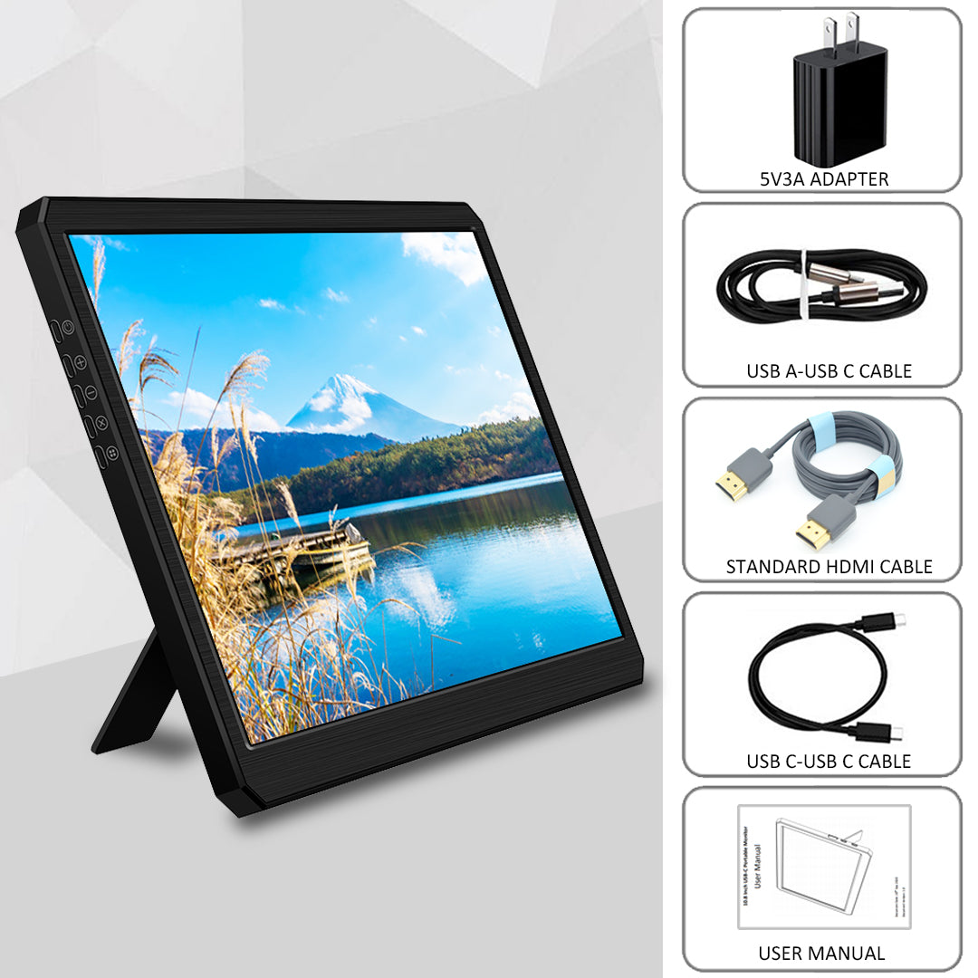 10.8 Inch IPS 1366*768 USB-C Portable Laptop Monitor (M108B)