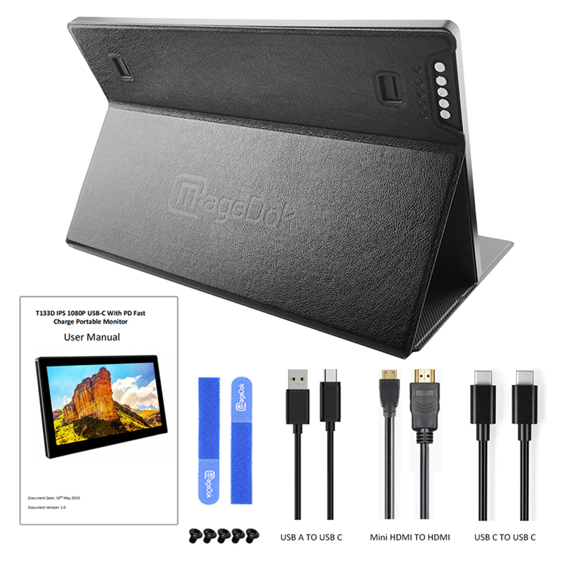 13.3 Inch IPS 1920*1080 USB-C With PD Fast Charge Portable Touch Monitor (T133D)